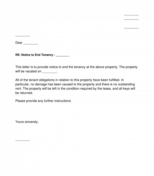 End Lease Agreement Letter from www.wonder.legal