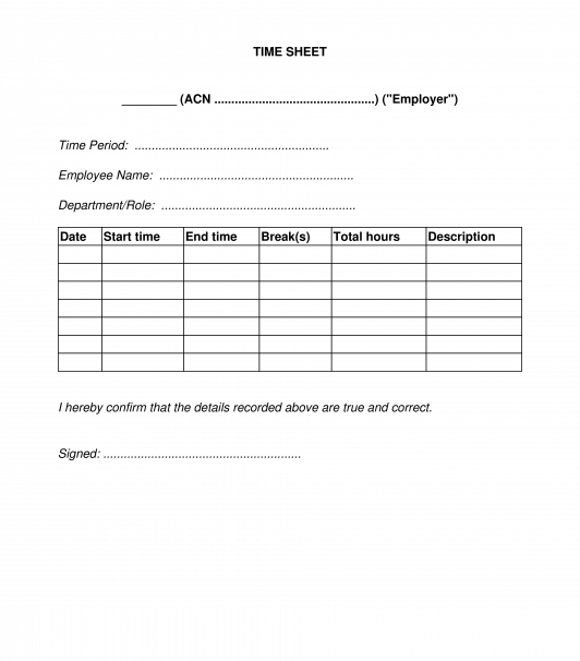 Time Sheet